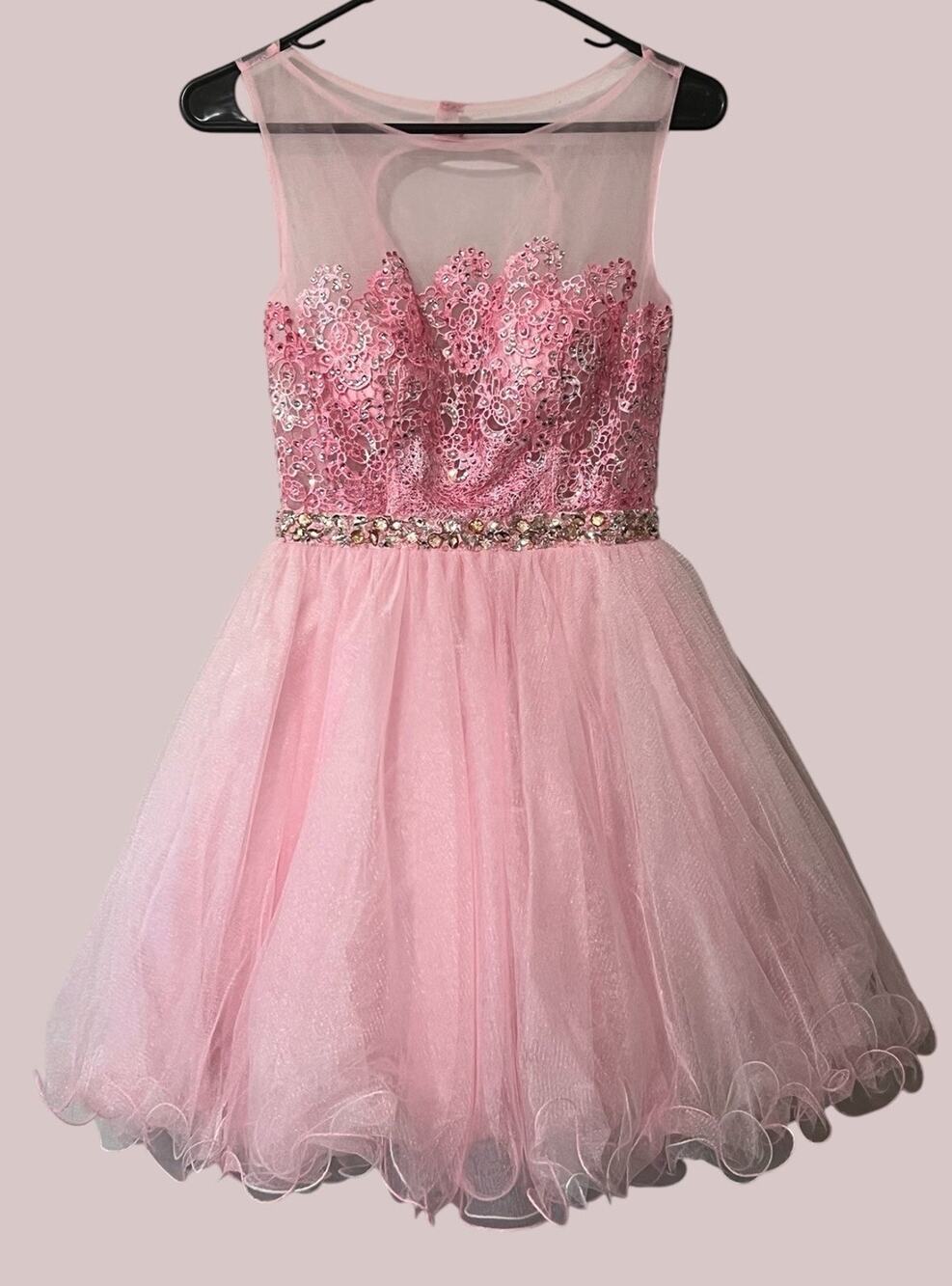 NWT Clarisse Pink Tulle Homecoming Dress size 1/2 Babydoll Prom Fairycore